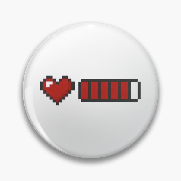 Item preview, Full Battery Heart | Pixel Love Battery | Cute Retro Gaming Inspired Design designed and sold by CH-4TEE.
