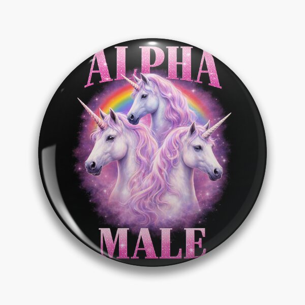 Item preview, Alpha Male Triple Unicorn Rainbow designed and sold by SassCity.