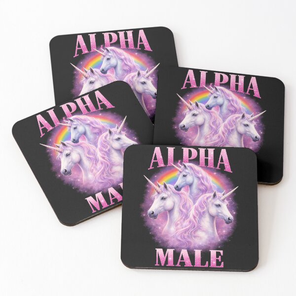 Item preview, Alpha Male Triple Unicorn Rainbow designed and sold by SassCity.