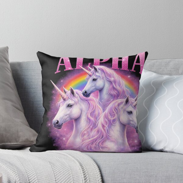 Item preview, Alpha Male Triple Unicorn Rainbow designed and sold by SassCity.