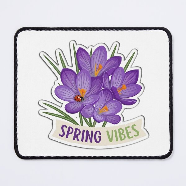 Item preview, Spring Vibes Purple Crocus Flowers Illustration designed and sold by FotoBastek.