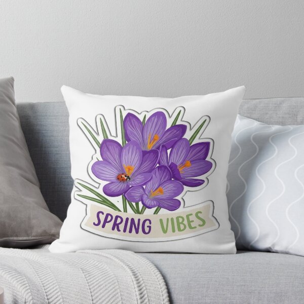 Item preview, Spring Vibes Purple Crocus Flowers Illustration designed and sold by FotoBastek.