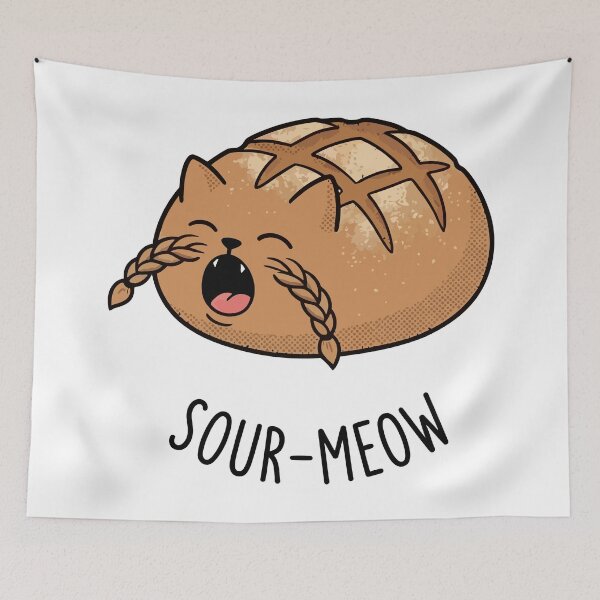 Item preview, Sourdough Cat Loaf Bread Braided Whiskers designed and sold by Amir Faysal.