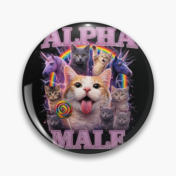 Item preview, Alpha Male Funny Cat Unicorn Rainbow designed and sold by SassCity.