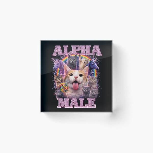 Item preview, Alpha Male Funny Cat Unicorn Rainbow designed and sold by SassCity.