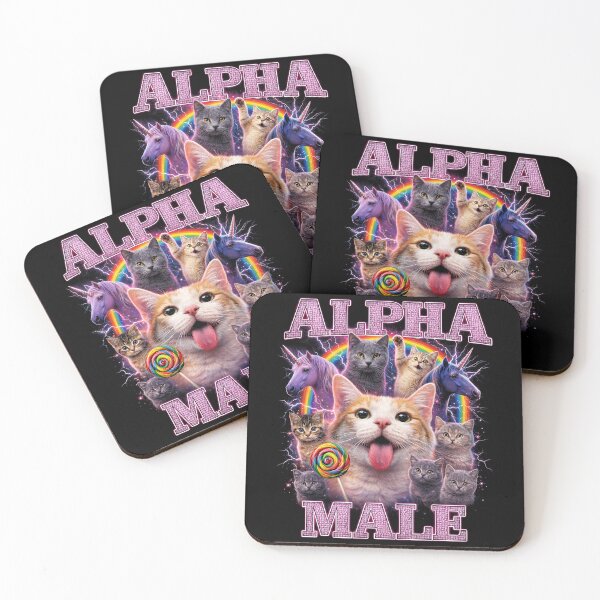 Item preview, Alpha Male Funny Cat Unicorn Rainbow designed and sold by SassCity.