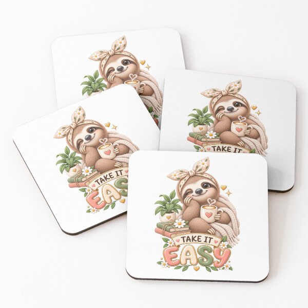 Item preview, Take It Easy – Cute Sloth Cozy Positive Vibes designed and sold by HO•Designs.