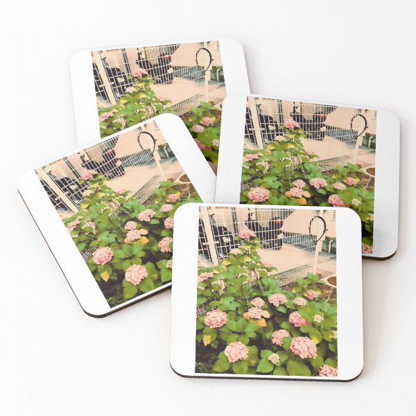 Item preview, Cinematic Japan Apartment Moped Parking with Hydrangea Photo designed and sold by studio-koichiro.