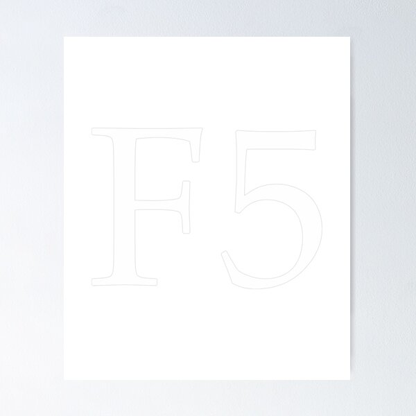 Item preview, this F5 white color T-Shirt designed and sold by wiliecervanteso.