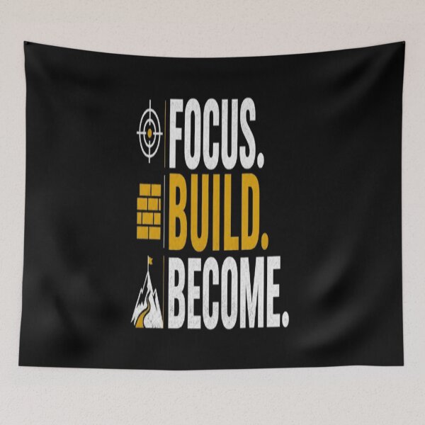 Item preview, Focus Build Become – Motivational Mountain Growth designed and sold by v6ziix.