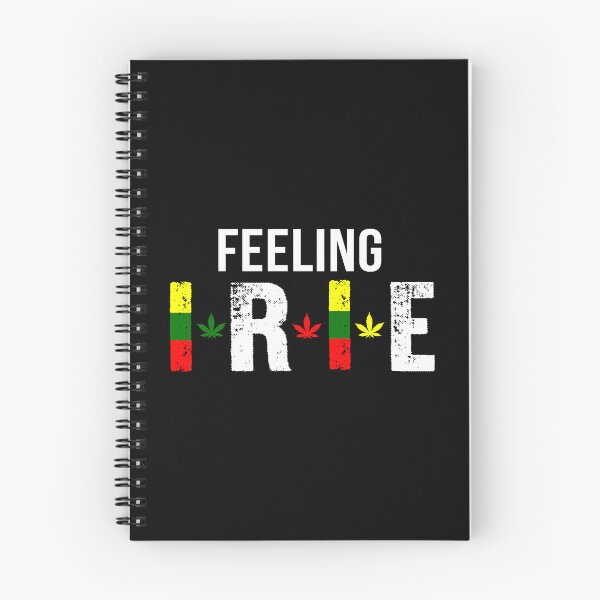Item preview, Feeling Irie Jamaican Patois Slang With Weed Leaf in Rasta Colors designed and sold by RastaColors.
