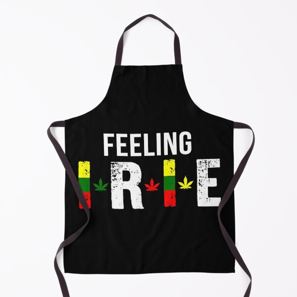 Item preview, Feeling Irie Jamaican Patois Slang With Weed Leaf in Rasta Colors designed and sold by RastaColors.