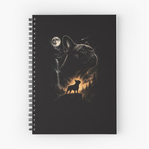 Item preview, French Bulldog Howling at the Moon – Vintage Dog Lover Design designed and sold by Clairenity Studio.