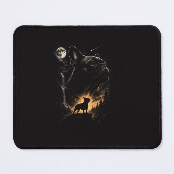 Item preview, French Bulldog Howling at the Moon – Vintage Dog Lover Design designed and sold by Clairenity Studio.