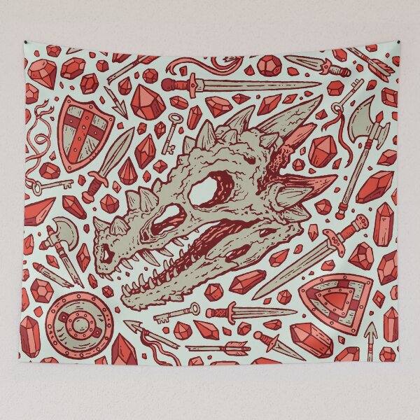 Item preview, Hoard of the Gem Dragon | Fantasy Adventure Art designed and sold by OMEGAFAUNA.