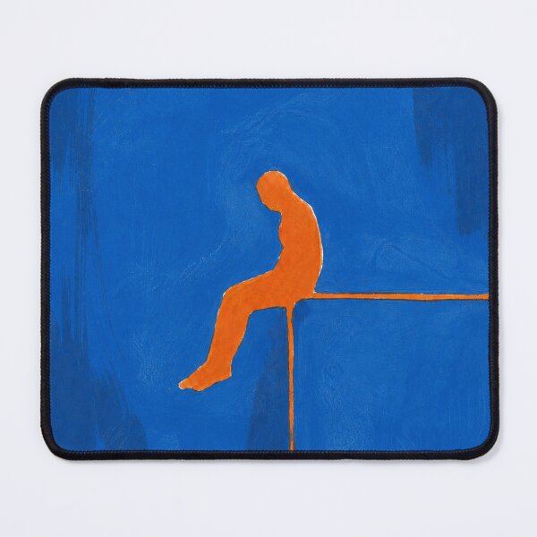 Item preview, "The Weight of Silence" — Abstract Blue Metaphor designed and sold by Moodzu.