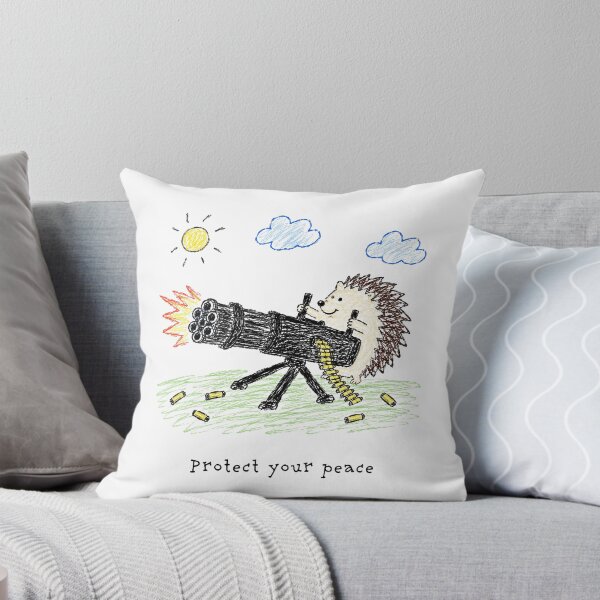 Item preview, Protect Your Peace – Funny Hedgehog Chaos Doodle designed and sold by Pop Pantheon & Trim Team.