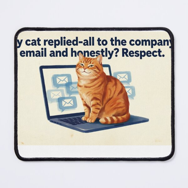 Item preview, Funny Remote Work Cat Shirt – Replied All to Company Email – Work From Home Gift designed and sold by FurryPrintLab-FurryPrintLabDesign.