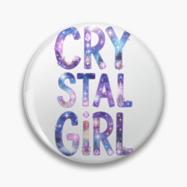 Item preview, Crystal Girl Magical Celestial Typography Purple Nebula Gemstones  designed and sold by LC&LCPlatform.