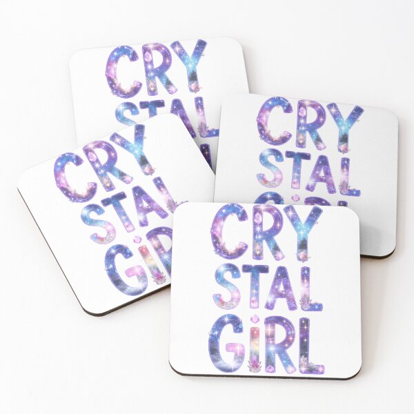 Item preview, Crystal Girl Magical Celestial Typography Purple Nebula Gemstones  designed and sold by LC&LCPlatform.