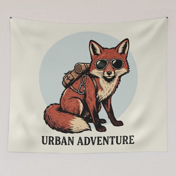 Item preview, Urban Adventure Fox Backpack Sunglasses designed and sold by Amir Faysal.