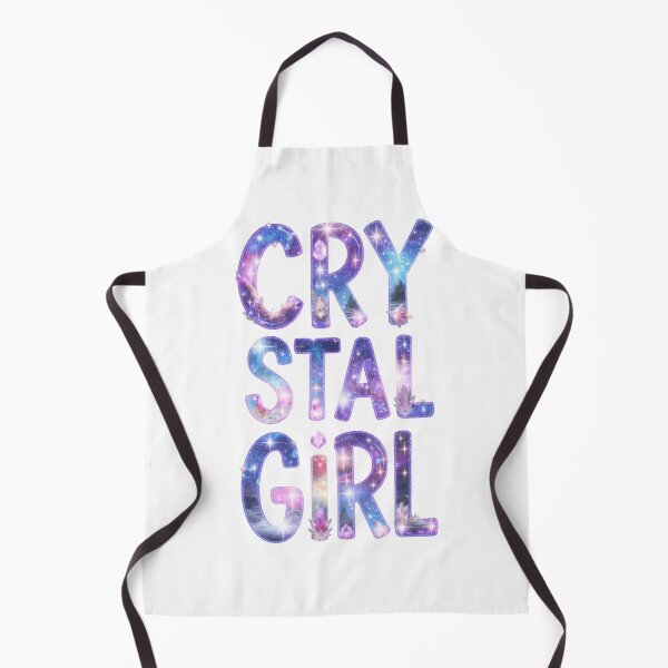 Item preview, Crystal Girl Magical Celestial Typography Purple Nebula Gemstones designed and sold by LC&LCPlatform.
