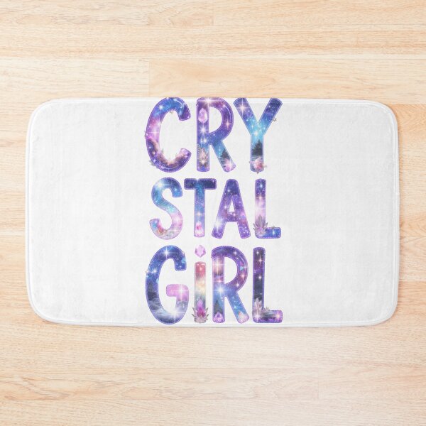 Item preview, Crystal Girl Magical Celestial Typography Purple Nebula Gemstones  designed and sold by LC&LCPlatform.