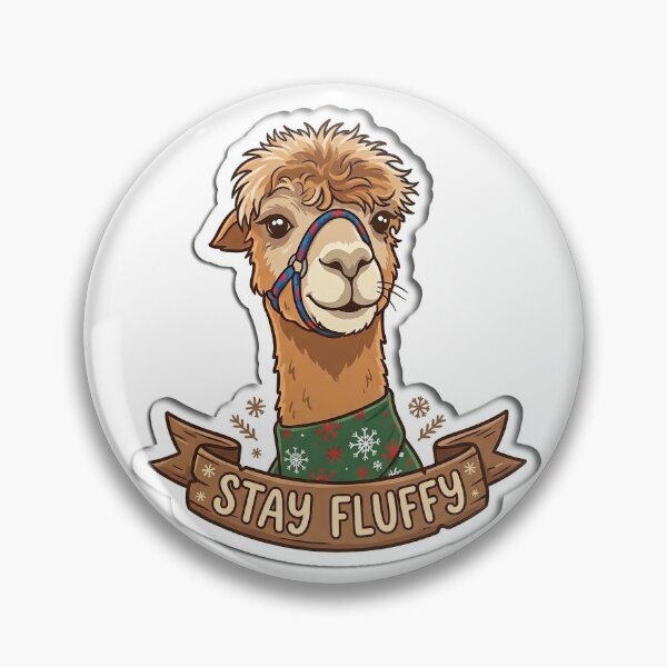 Item preview, Stay Fluffy Cute Winter Alpaca Illustration designed and sold by FotoBastek.