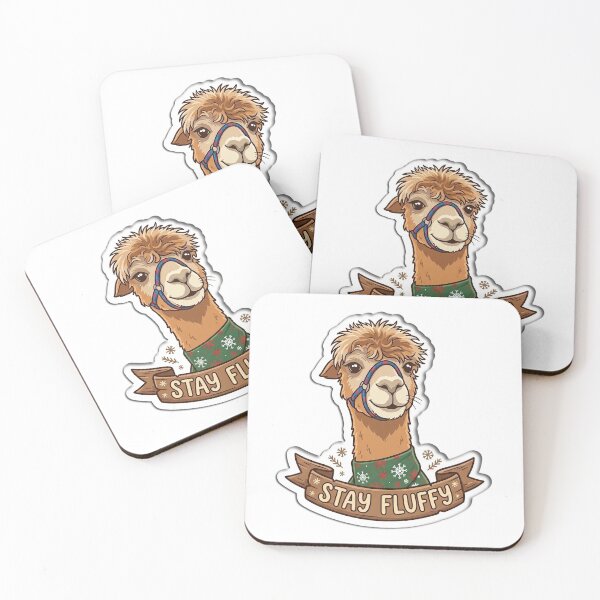 Item preview, Stay Fluffy Cute Winter Alpaca Illustration designed and sold by FotoBastek.