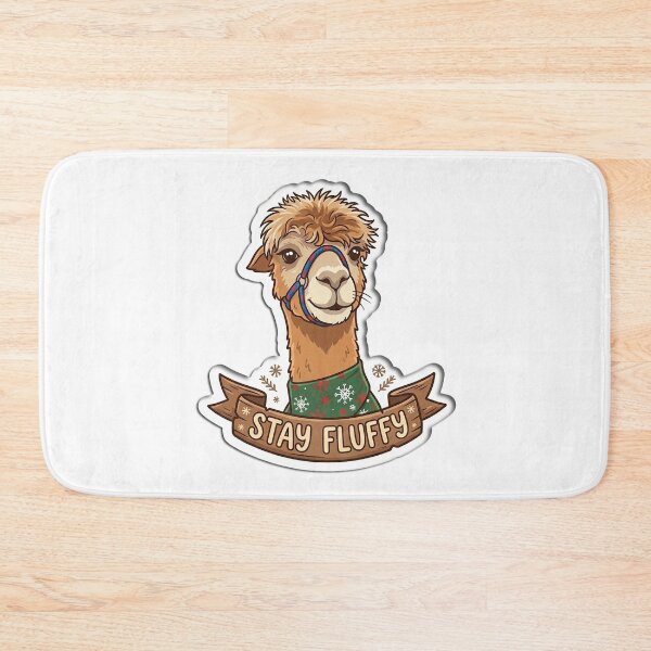 Item preview, Stay Fluffy Cute Winter Alpaca Illustration designed and sold by FotoBastek.