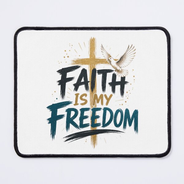 Item preview, Faith Is My Freedom Christian Dove Cross Design designed and sold by Rosie's Wildflower Boutique.