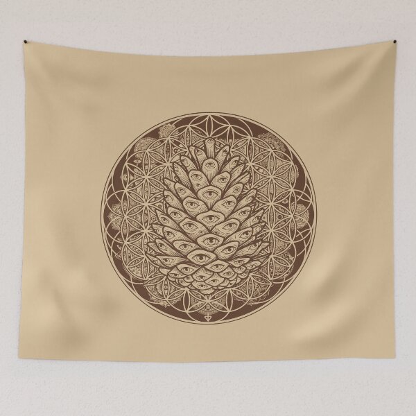 Item preview, Trippy Pinecone Sacred Geometry Art designed and sold by Mystikos Art.