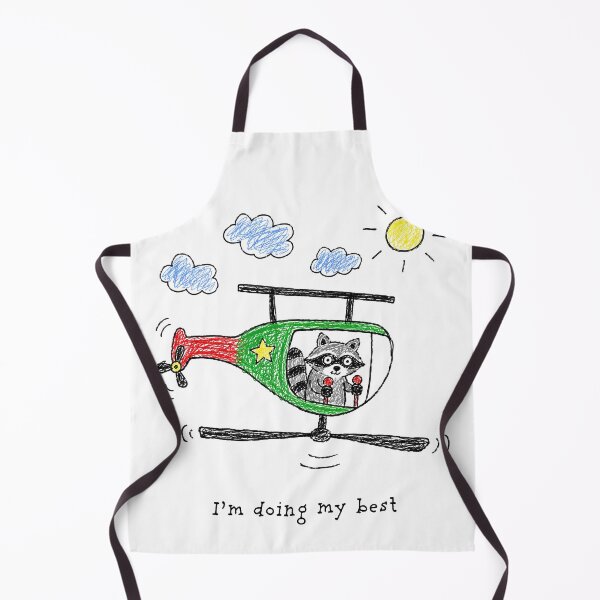 Item preview, I’m Doing My Best – Funny Raccoon Helicopter Doodle designed and sold by Pop Pantheon & Trim Team.