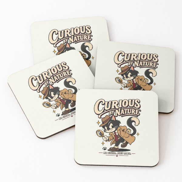 Item preview, Curious By Nature Retro Cat designed and sold by HoopeStylee.