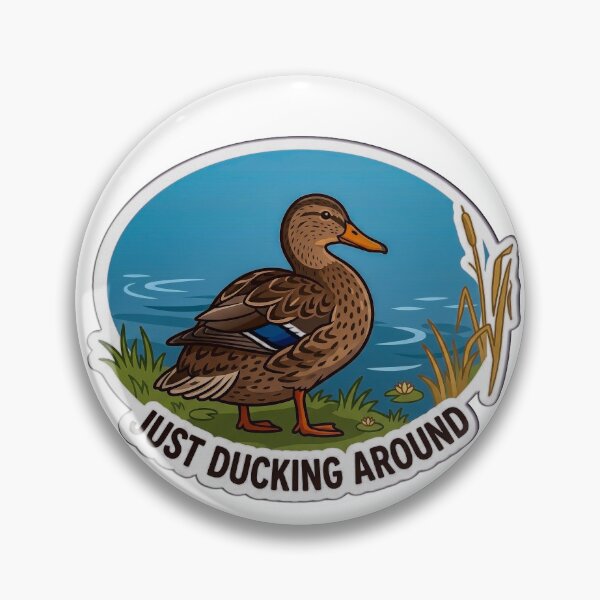 Item preview, Just Ducking Around Funny Mallard Duck Illustration designed and sold by FotoBastek.