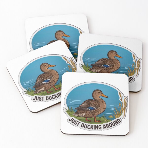 Item preview, Just Ducking Around Funny Mallard Duck Illustration designed and sold by FotoBastek.