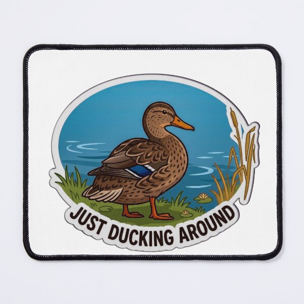 Item preview, Just Ducking Around Funny Mallard Duck Illustration designed and sold by FotoBastek.