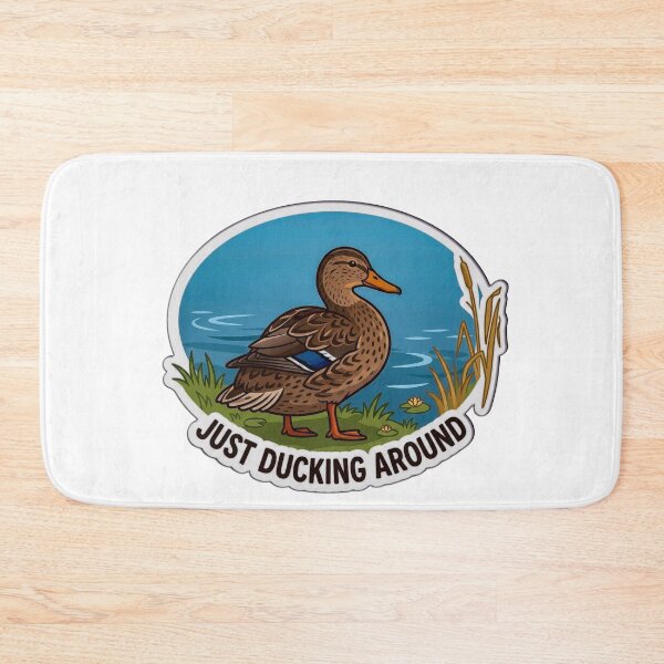 Item preview, Just Ducking Around Funny Mallard Duck Illustration designed and sold by FotoBastek.