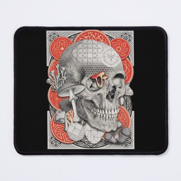Item preview, Mushroom Skull Sacred Geometry Art designed and sold by Mystikos Art.