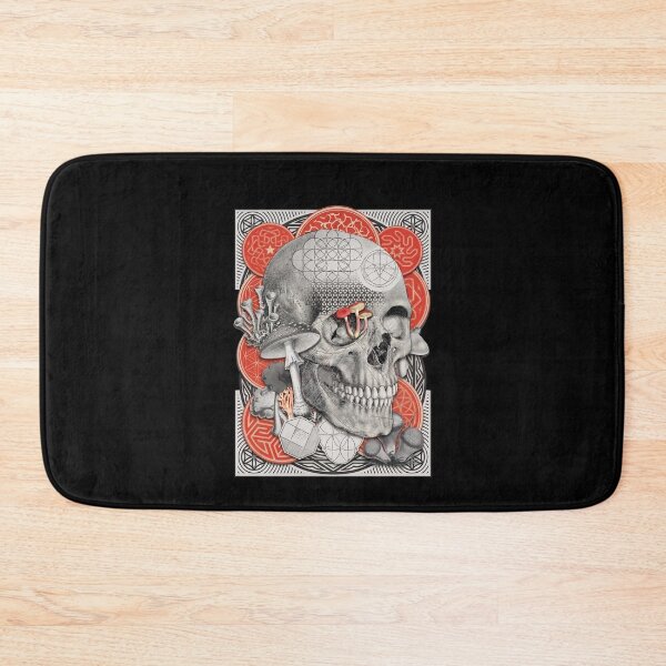 Item preview, Mushroom Skull Sacred Geometry Art designed and sold by Mystikos Art.