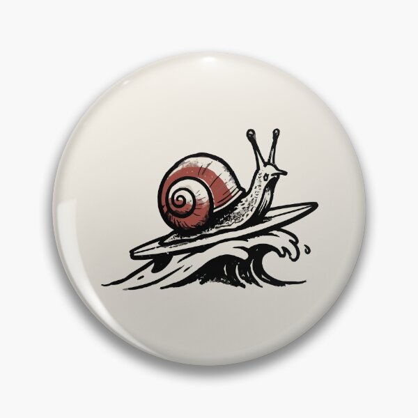Item preview, Vintage Surfing Snail Riding Wave Board designed and sold by Amir Faysal.