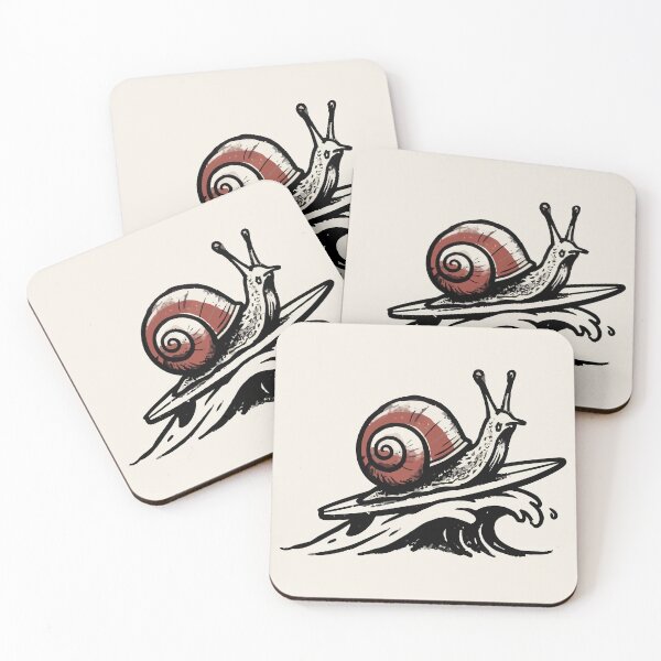 Item preview, Vintage Surfing Snail Riding Wave Board designed and sold by Amir Faysal.