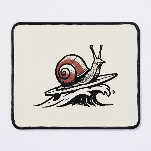 Item preview, Vintage Surfing Snail Riding Wave Board designed and sold by Amir Faysal.
