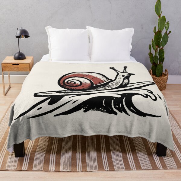 Item preview, Vintage Surfing Snail Riding Wave Board designed and sold by Amir Faysal.