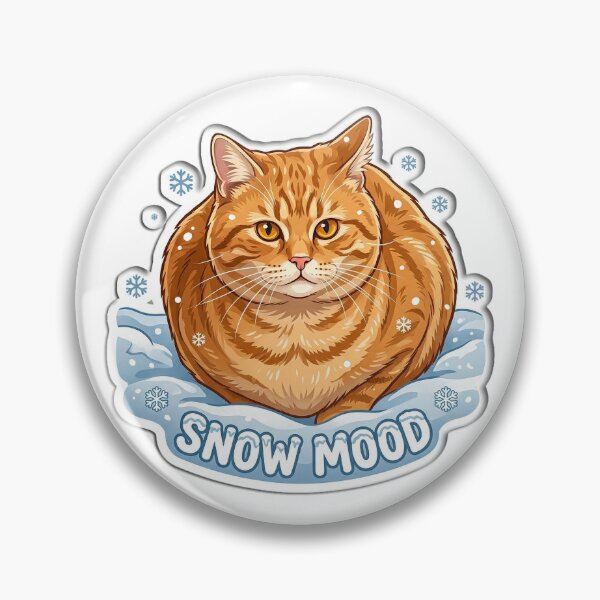 Item preview, Snow Mood Cute Ginger Cat Winter Illustration designed and sold by FotoBastek.