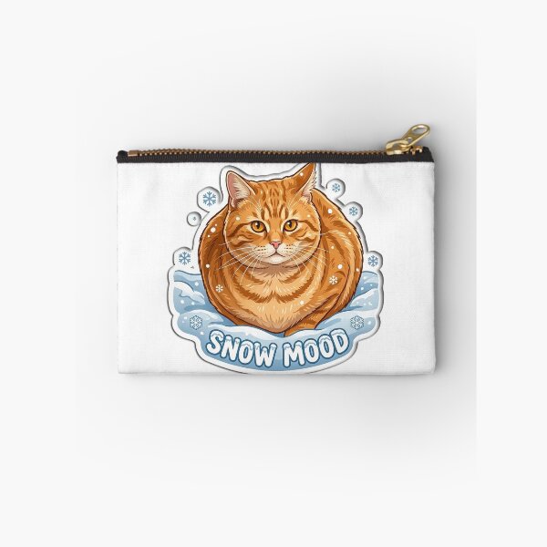 Item preview, Snow Mood Cute Ginger Cat Winter Illustration designed and sold by FotoBastek.
