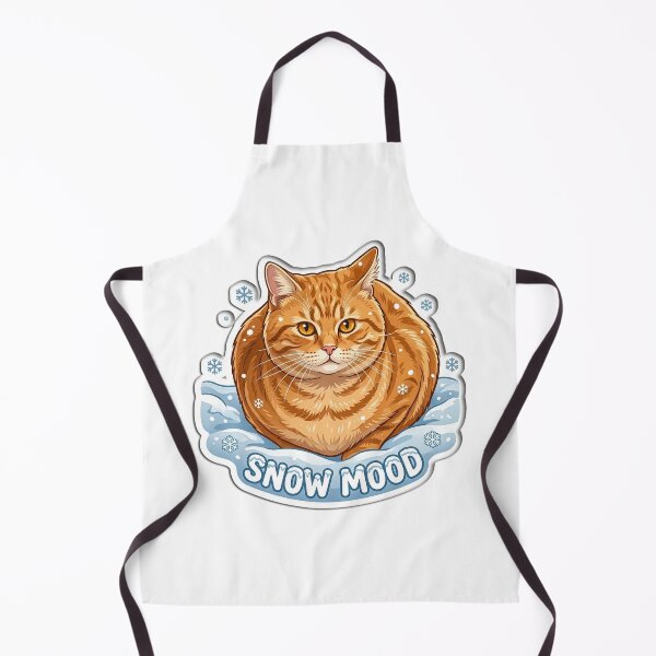 Item preview, Snow Mood Cute Ginger Cat Winter Illustration designed and sold by FotoBastek.
