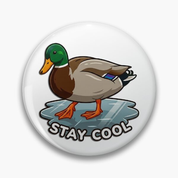 Item preview, Stay Cool Drake Mallard Duck Illustration designed and sold by FotoBastek.