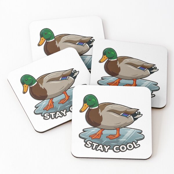 Item preview, Stay Cool Drake Mallard Duck Illustration designed and sold by FotoBastek.