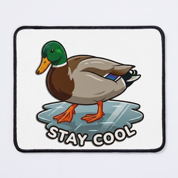 Item preview, Stay Cool Drake Mallard Duck Illustration designed and sold by FotoBastek.